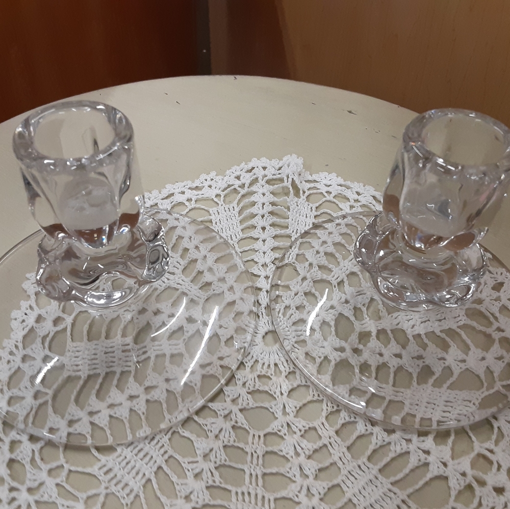 Glass Candleholders
